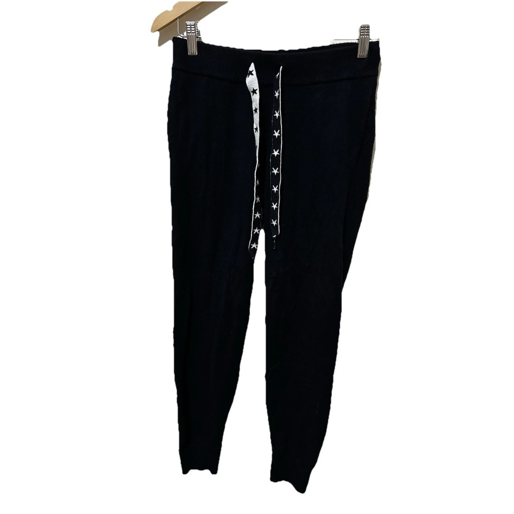P.J. Salvage Womens Black Knit Star Drawstring Jogger Lounge Pants XS